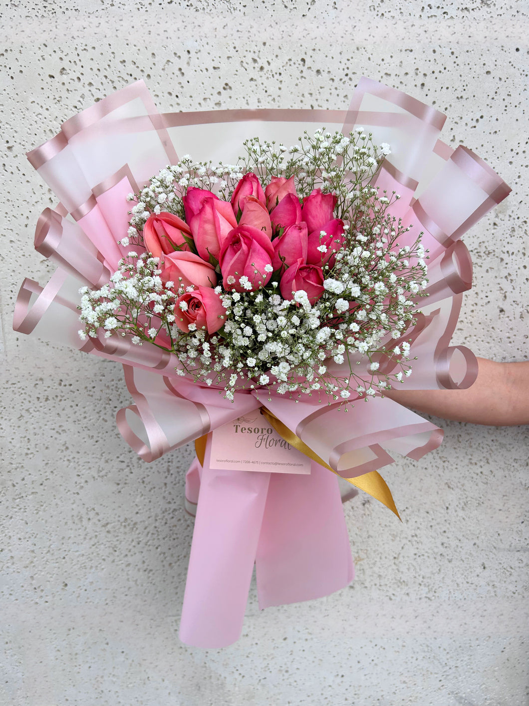 Ramo Elegante de Rosas Rosadas