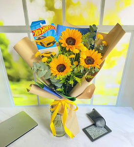 Ramo Hot Wheels Mediano con Girasoles