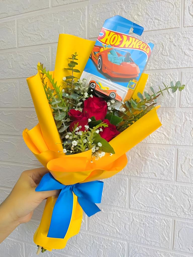 Ramo Hot Wheels Amarillo – Tesoro Floral - Main Image