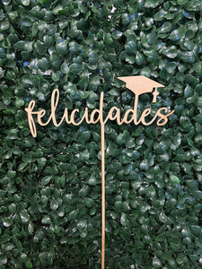 Detalle de Madera "Felicidades" - Graduación